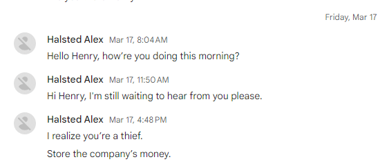 Job scammer telling me to keep the money
